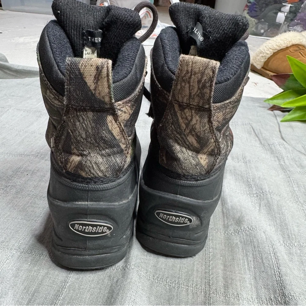 Northside Camo Insulated Snow Boots Thermolite Hunting Boys Size 1